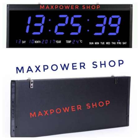 นาฬิกาดิจิตอล LED DIGITAL CLOCK แขวนติดผนังขนาด 48 X 18.2 X 4.8 CM. รุ่น Hotai 4819 ตัวเลขสีน้ำเงิน ( BLUE )