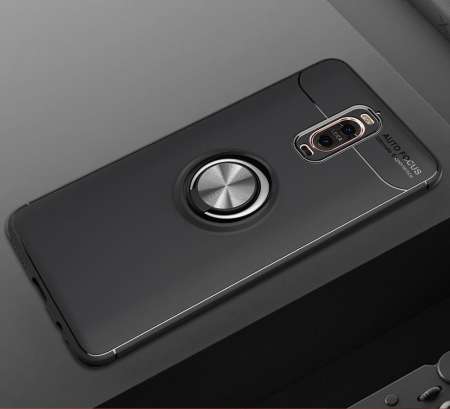 Huawei Mate 9 Pro เคส, RUILEAN 360 Degree Rotating Ring Clip Holder Case (Compatible with Magnetic Car Mount) Resilient TPU Drop Protection Armor Protective Case Cover for Huawei Mate 9 Pro (As Shown)