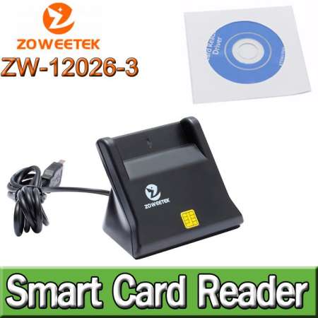 เครื่องอ่านบัตรประชาชน เครื่องอ่านบัตรสมาร์ทคาร์ด Zoweetek 12026-3  USB Smart card reader writer PC/SC USB-CCID EMV ISO 7816 SCR-N99