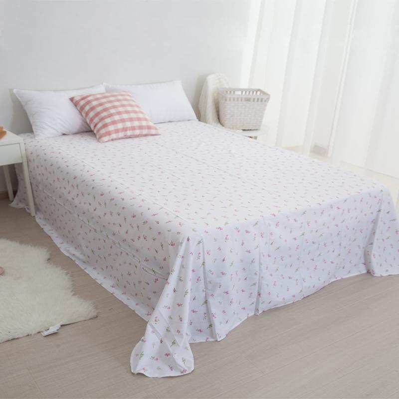 Đơn Ga Trải Giường Đơn Chiếc 100% Cotton Hai Người 1.8m Giường Lưới Ga Trải Giường 1.5 M Ga Giường 100% Cotton Duy Nhất Đáng Yêu Ga Bọc Đệm