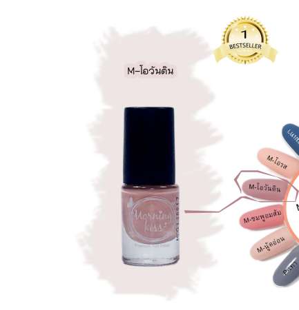 MORNING KISS PREMIUM NAIL POLISH NO.MATTE SET-04 น้ำยาทาเล็บ (4 ขวด)