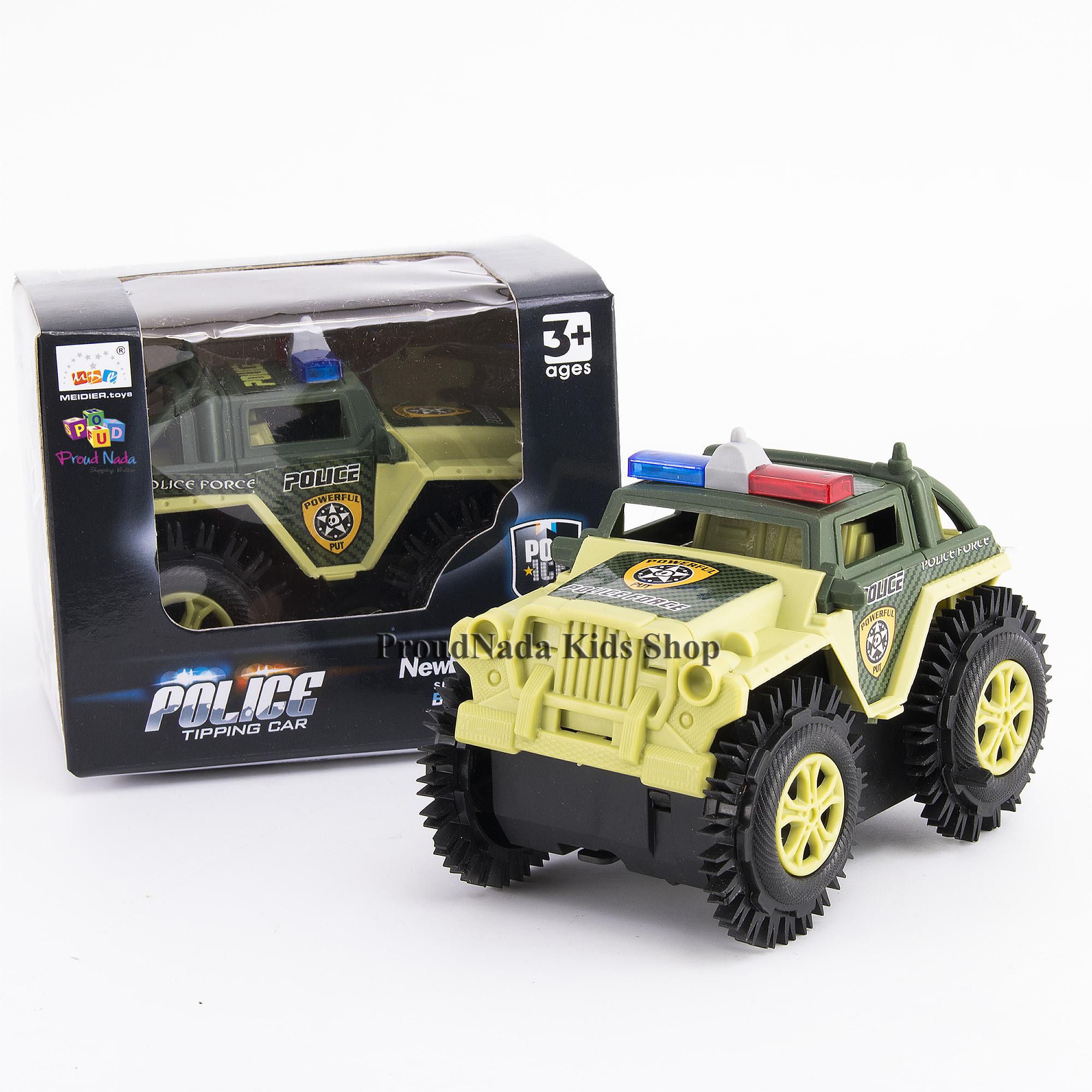 ProudNada Toys ของเล่นเด็กรถตำรวจตีลังกา MEIDIER.toys POLICE TIPPING CAR NP.M11-2 สี สีเขียว สี สีเขียว