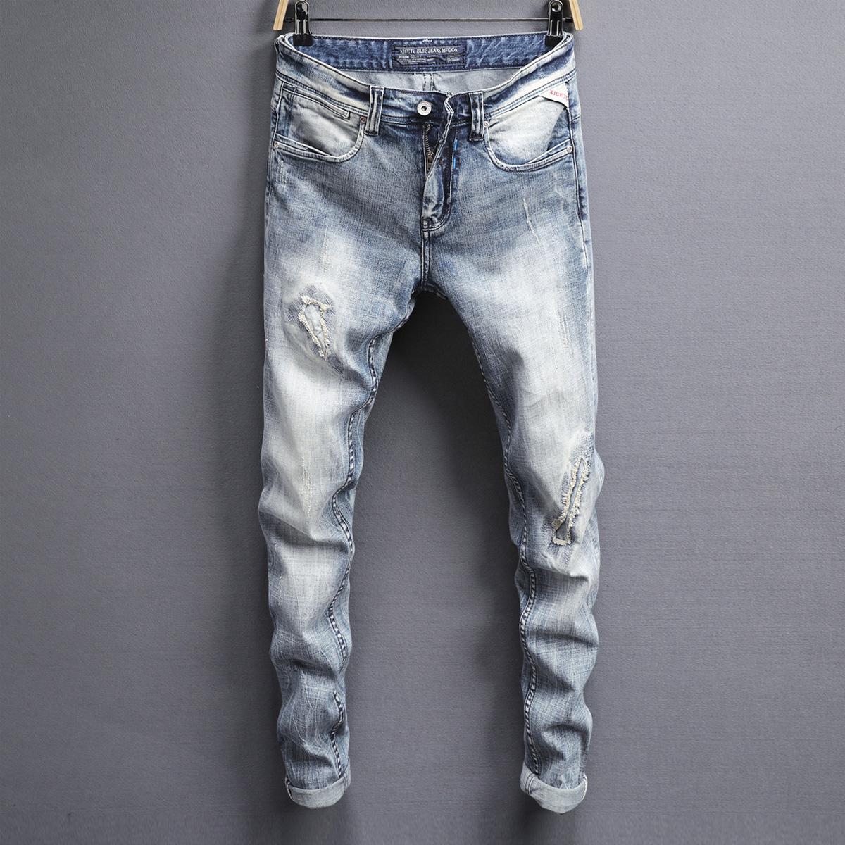colored distressed jeans