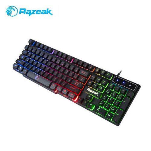 Razeak Backlighted Gaming keyboard รุ่น RK-8165 ไฟ LEDแสดงไฟรูปแบบ Rainbow