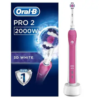 แปรงสีฟันไฟฟ้า Oral-B รุ่น PRO 2 2000N - CrossAction Electric Toothbrush Rechargeable Powered by Braun