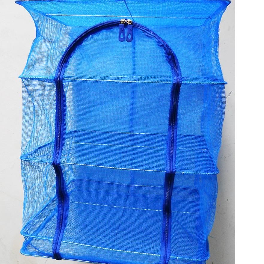 เครื่องครัว ที่ตากอาหาร ตาข่ายตากอาหาร คอนโดตากอาหาร มุ้งมิ้งตากปลา 3 ชั้น (50*50*65ซม.)