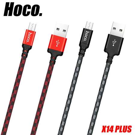 สายชาร์จ Hoco X14 Plus  Data Cable ความยาว 1 เมตร สำหรับ Micro Devices ( Samsung,Oppo,Vivo,Huawei )