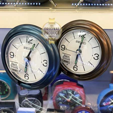 SEIKO นาฬิกาปลุกฝาพับ แบบพกพา ทรงกลม สีฟ้า รุ่น QHT012L SEIKO นาฬิกาปลุกฝาพับ แบบพกพา ทรงกลม สีฟ้า รุ่น QHT012L