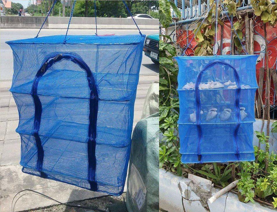 มุ้งตากอาหาร คอนโดตากปลา ที่ตากปลา ตากของแห้ง 3 ชั้น