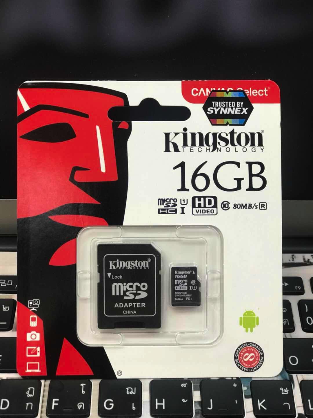 [ของแท้] Kingston Micro SD Card 16GB Class 10 UHSI Micro SD Card Faster Jadan Shop ThaiPick