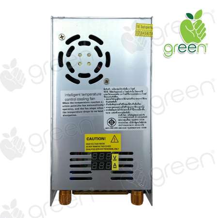 Applegreen Switching power supply 220VAC to 0-24VDC 20A LCD 2 Show Voltage Ampere สวิทชิ่ง แปลงจากไฟบ้านเป็นไฟแบต 0-24VDC 20A