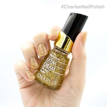 Charlee Nail Polish ยาทาเล็บชาลี 15 ml. สีกากเพชร เบอร์ 268