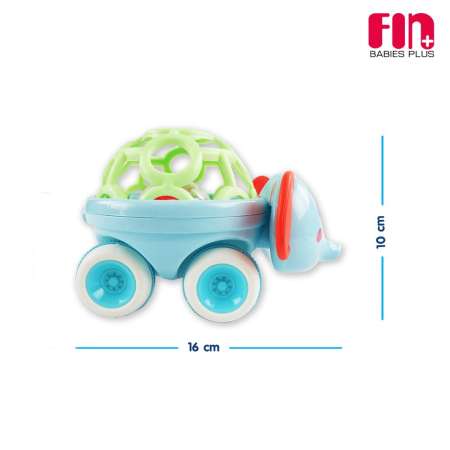 FIN BABIESPLUS รถของเล่นรูปช้าง เขย่ามีเสียง 16 x 10 cm รุ่น TCN-2820