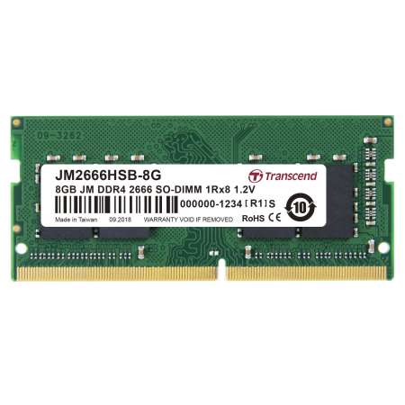 RAM-Memory for Notebook DDR4-2666 SO-DIMM 8GB: JM2666HSB-8G : Transcend - รับประกันตลอดอายุการใช้งาน - มีใบกำกับภาษี