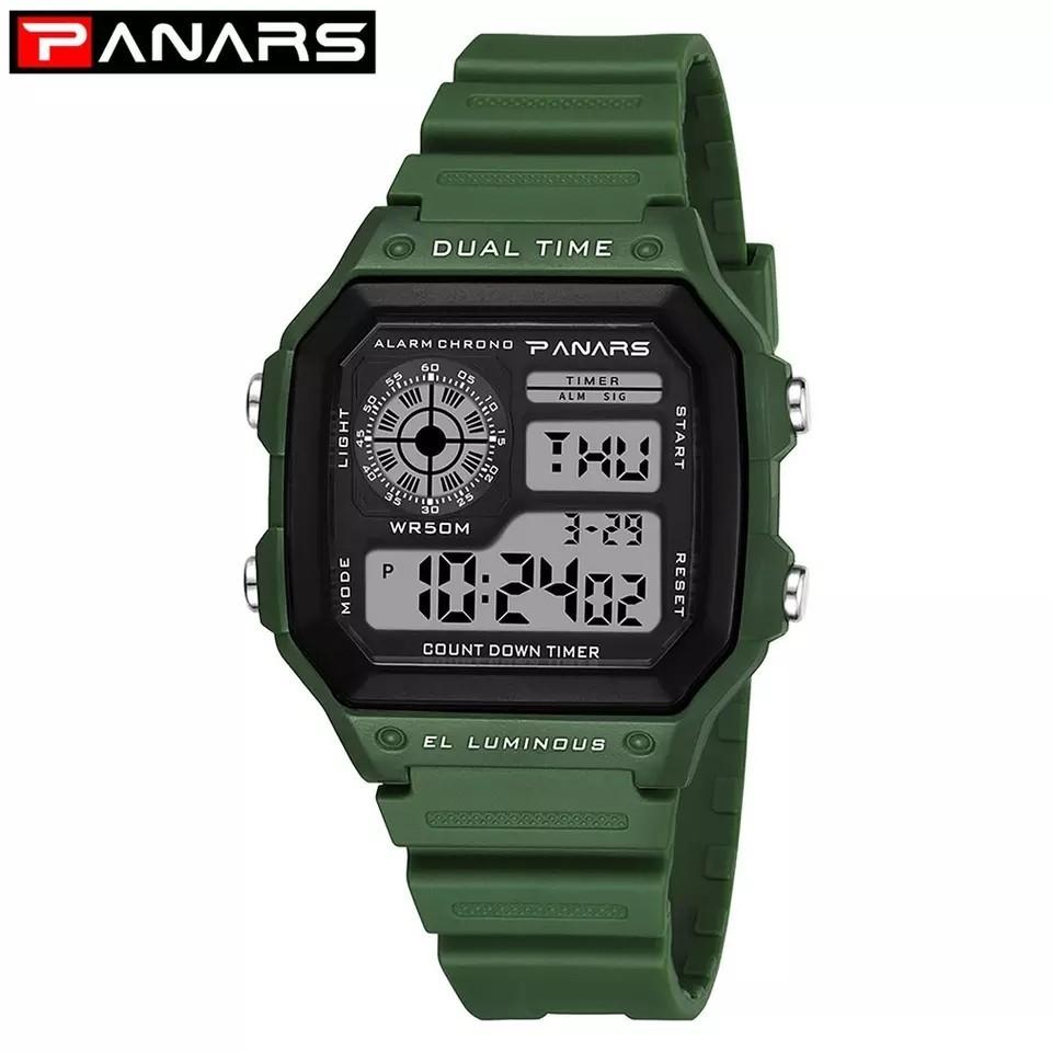 PANARS รุ่น 8114 นาฬิกาดิจิตอลแบบกันน้ำแบบ Dual บุคลิกภาพ Men's นาฬิกาข้อมือ LED อิเล็กทรอนิกส์ สินค้าพร้อมส่ง ไม่มีกล่อง (มีเก็บเงินปลายทาง) R-106