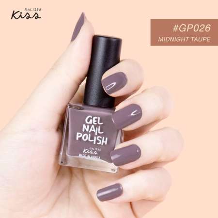 Malissa Kiss Gel Nail Polish #GP026 Midnight Taupe ยาทาเล็บเจล แห้งไว 10ml.