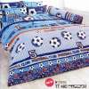 TOTO ชุดเครื่องนอน เฉพาะผ้าปูที่นอน 5 ฟุต ลายฟุตบอล ทีมฟุตบอล โทนสีน้ำเงิน  TT485