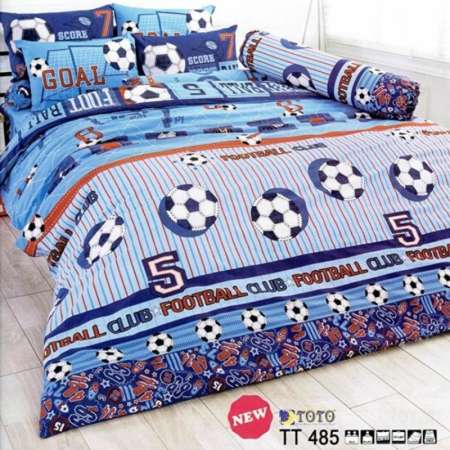 ลดพิเศษมากสุด TOTO ชุดเครื่องนอน เฉพาะผ้าปูที่นอน 5 ฟุต ลายฟุตบอล ทีมฟุตบอล
โทนสีน้ำเงิน TT485 ลดราคามากสุด