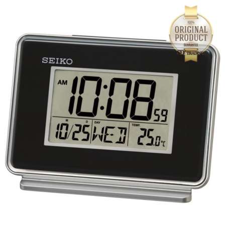SEIKO DIGITAL นาฬิกาปลุก ดิจิตอล ตั้งโต๊ะ รุ่น QHL068K - สีดำ