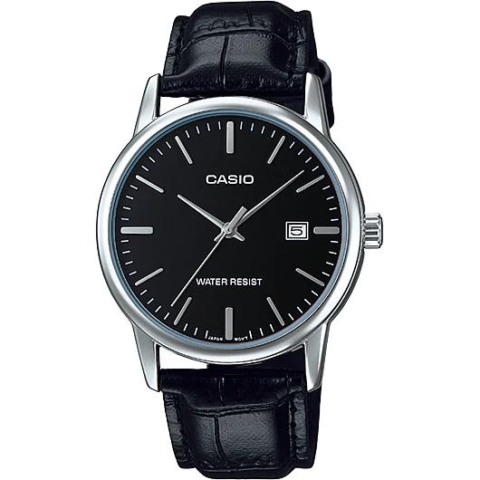 Casio นาฬิกาข้อมือผู้ชาย สายหนังแท้ รุ่น MTP-V002