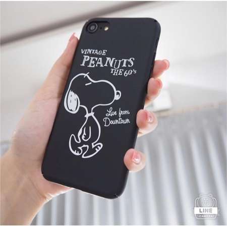 เคสไอโฟน 6, 6s / Case I phone 6, 6s สกรีนลาย สนูปปี้ ( Screen Snoopy ) สีดำ เคสแข็ง คลุมรอบเครื่อง บางเบา งานสวย กระชับมือ ไม่รัดเคส