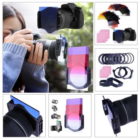 38pcs Square 24 Color ND Filter Lens Sets Kit with Filter Holder Adapter  （Multicolor) - intl （Multicolor)