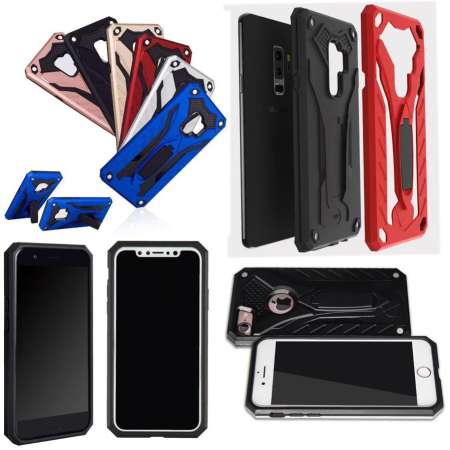 เคสกันกระแทก 2in1 ตั้งได้ แบบ transformers รุ่น OPPO F9 （แถมฟิล์มกระจกใสตามรุ่น1ชิ้น）