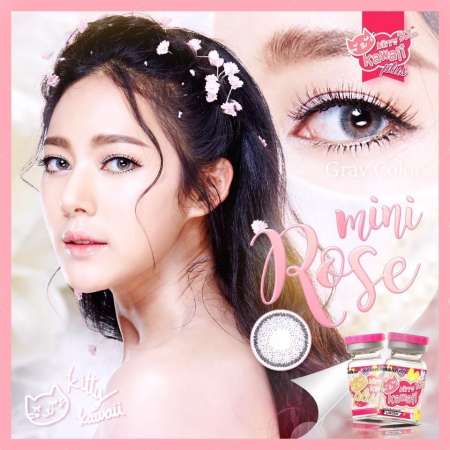 Kitty kawaii Mini Rose Gray บิ๊กอายสายตาสั้น 250 BY Kittykawaii เลนส์มินิเท่าตาจริง