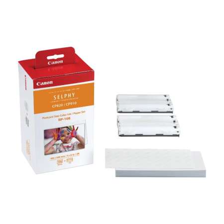 CANON RP108 IN FOR SELPHY กระดาษพิมพ์พร้อมหมึกสำหรับ SELPHY PHOTO PRINTER (CP 820/CP 910 เท่านั้น) ขนาด 4x6 นิ้ว จำนวน 108 แผ่น CANON RP108 IN FOR SELPHY กระดาษพิมพ์พร้อมหมึกสำหรับ SELPHY PHOTO PRINTER (CP 820/CP 910 เท่านั้น) ขนาด 4x6 นิ้ว จำนวน 108 แผ่น