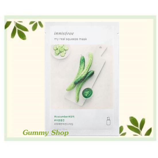 Innisfree My Real Squeeze Mask Cucumber ฟื้นฟูผิวแห้งกร้านให้สดชื่นมี