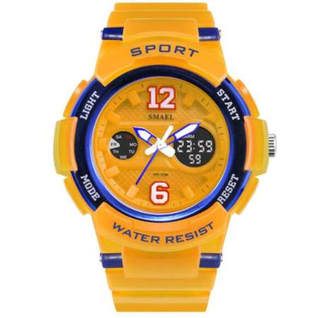 SMAEL นาฬิกาข้อมือผู้หญิง Sport Digital LED  Analog สีหวานสุดๆ รุ่น SM1632 พร้อมกล่องเหล็ก SMAEL