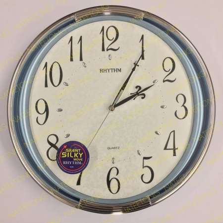 RHYTHM Japan นาฬิกาแขวนพลาสติกเดินเรียบ  ขนาด 13 นิ้ว CMG407NR19