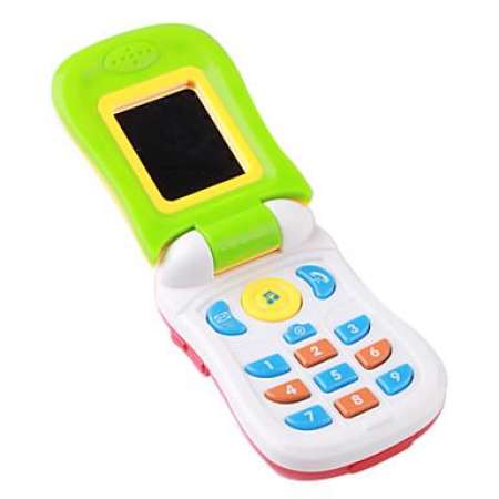 Kids Toys โทรศัพท์ฝาพับ ของเล่นเด็กเล็ก สุดล้ำ (มีเสียง มีไฟหน้าจอ เสมือนจริง)