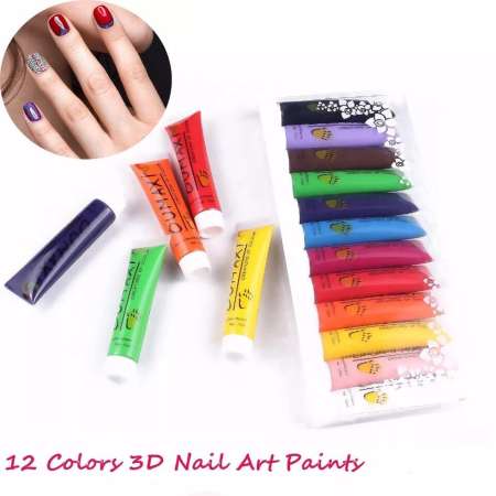 สีเพ้นท์เล็บ 12 สี เนื้อสีแน่น