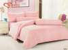 ผ้าปูที่นอนรัดมุม สีชมพูโอโรสอ่อน ลายริ้ว เกรด A ขนาด 3.5 ฟุต 3 ชิ้น (ไม่รวมผ้านวม)  รหัส M002(3.5x3) ลายริ้ว