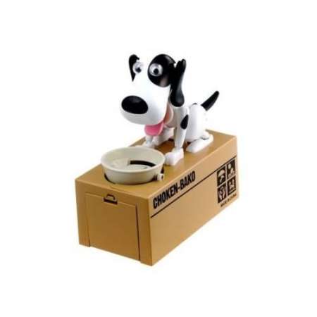 TKspyShop กระปุกออมสินหมาขโมยเหรียญ My Dog Piggy Bank (สีขาวดำ)