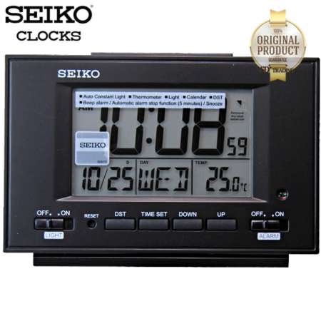 SEIKO CLOCKS นาฬิกาปลุกดิจิตอล รุ่น QHL075K - สีดำ