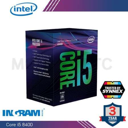 INTEL CPU CORE I5 8400 2.80GHz 9MB  6C/6T GEN8 LGA1151 By.Synnex/Ingram