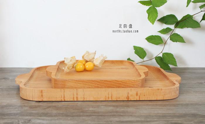 Zakka Phong Cách Nhật Bản Không Có Sơn Gỗ Thịt Gỗ Sồi Chất Liệu Gỗ Bánh Mì Khay Đựng Khay Điểm Tâm Đĩa Hoa Quả Khay Trà Cà Phê Sáng Tấm