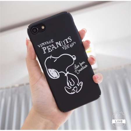 เคสไอโฟน 6, 6s / Case I phone 6, 6s สกรีนลาย สนูปปี้ ( Screen Snoopy ) สีดำ เคสแข็ง คลุมรอบเครื่อง บางเบา งานสวย กระชับมือ ไม่รัดเคส