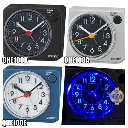 SEIKO Quiet Sweep (Snooze)นาฬิกาปลุก รุ่น QHE100K -สีดำ