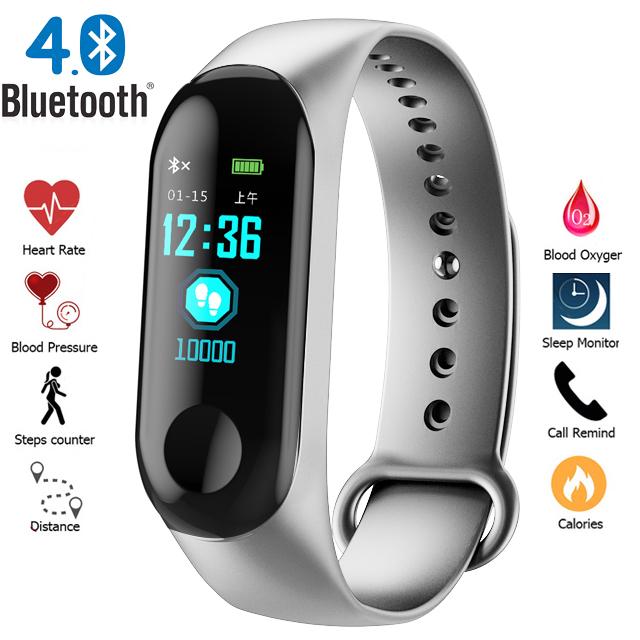 Zazzy Dolls นาฬิกาข้อมือ Smart Watch M3 นับก้าวเดิน วัดอัตราการเต้นของหัวใจ วัดแคลอรี่ แจ้งเตือนสายเรียกเข้า วัดความดัน เชื่อมต่อผ่าน Bluetooth รุ่น ZD-0167