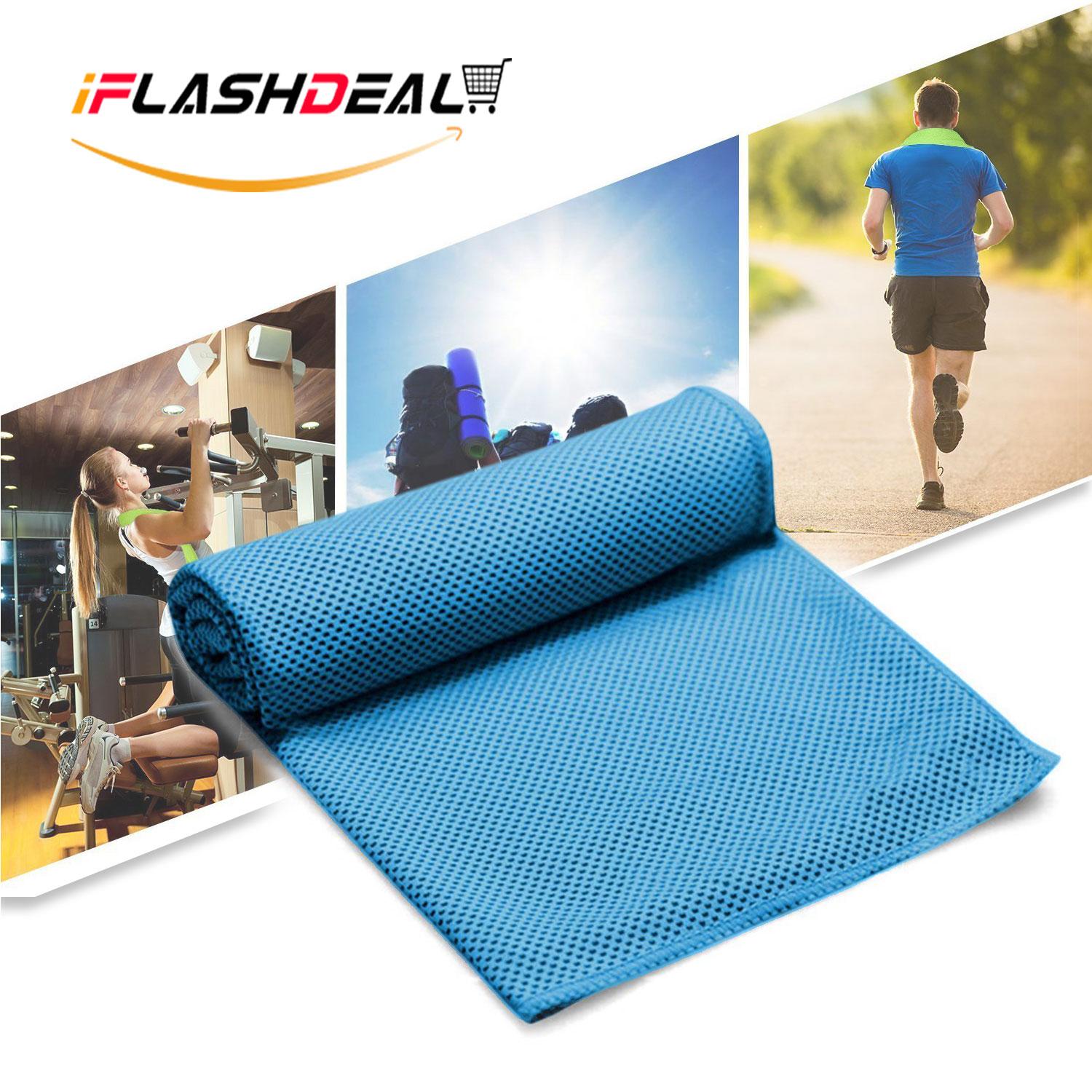 Ice Cold Enduring Running Work Out Gym Chilly Pad Instant Cooling Towel Sports F