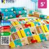TOTO ผ้าปูที่นอน ขนาด 5ฟุต พร้อมปลอกหมอน (ไม่รวมผ้านวม)  พิเศษ! เก็บเงินปลายทางได้   เตียงคู่ ลายน่ารัก CHARACTER ลายใหม่ ขายดี รหัส TT505