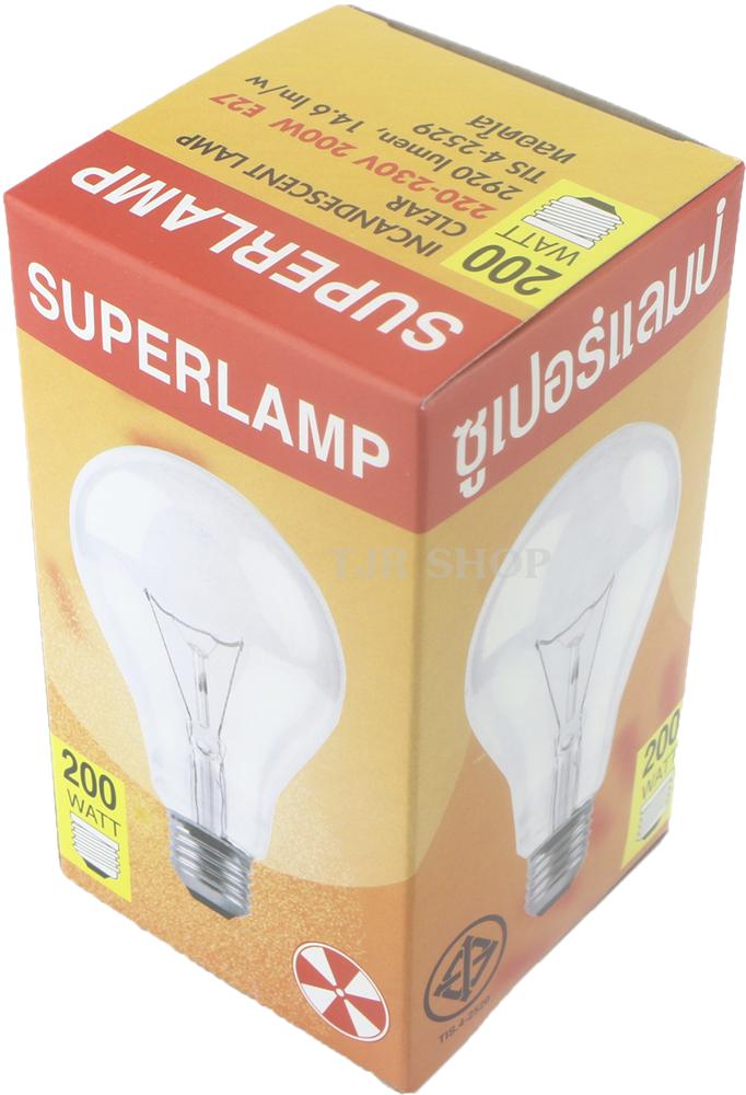Superlamp (แพ็ค 4 ดวง ถูกกว่า) หลอดไฟ ประดับตกแต่ง 200W ขั้วเกลียว E27 220V หลอดจุดติดทันทีให้แสงสว่