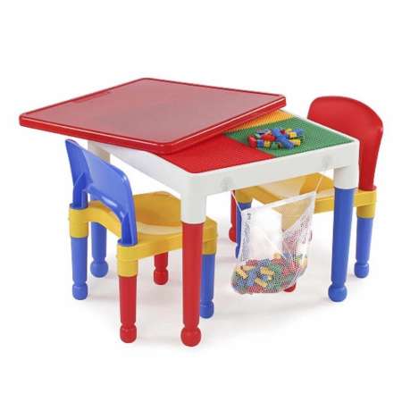 Ruklook โต๊ะกิจกรรมเลโก้  2 in 1 Learning Desk Set