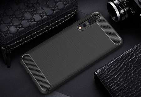 ถูกที่สุด พร้อมส่งจากไทย เคส TPU  Huawei P20pro P20 Pro ลาย Carbon Fiber Cases case