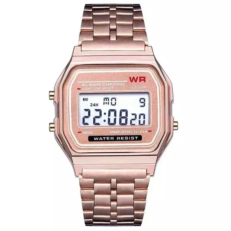 ภาพสินค้าRiches Mall RW059 นาฬิกาข้อมือผู้หญิง นาฬิกา A159W วินเทจ นาฬิกาผู้ชาย นาฬิกาข้อมือ นาฬิกาดิจิตอล Watch สายสแตนเลส พร้อมส่ง จากร้าน Riches Mall บน Lazada ภาพที่ 10