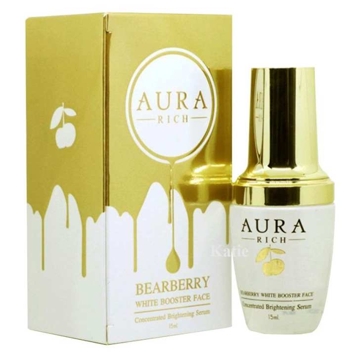 Aura Rich Bearberry White Booster เซรั่ม หน้าเด็ก ออร่า ริช ขนาด 15ml. (1 กล่อง) รีวิว