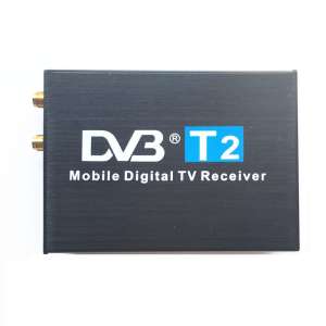 กล่องรับสัญญาณ TV Digital ติดรถยนต์ TV DVB - T2 HD สองเสาสัญญาณ